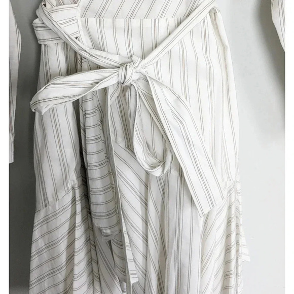 A.L.C Enzo Puff Sleeve Pin Stripe Dress - Picture 5 of 8
